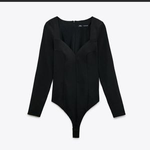 Zara sweetheart neckline bodysuit